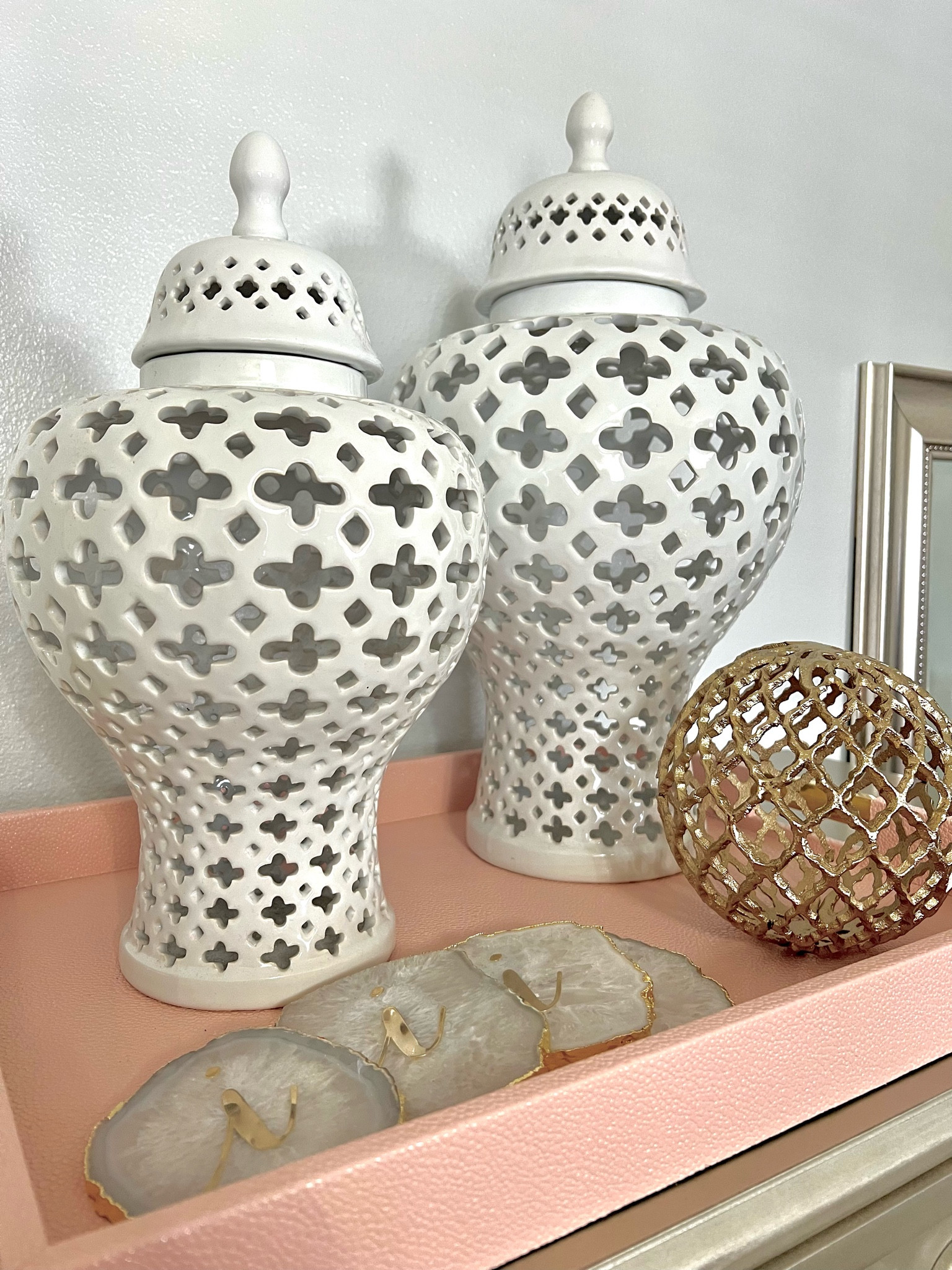 Simple tray styling for dresser or table. 

#LTKhome #LTKstyletip #LTKunder50