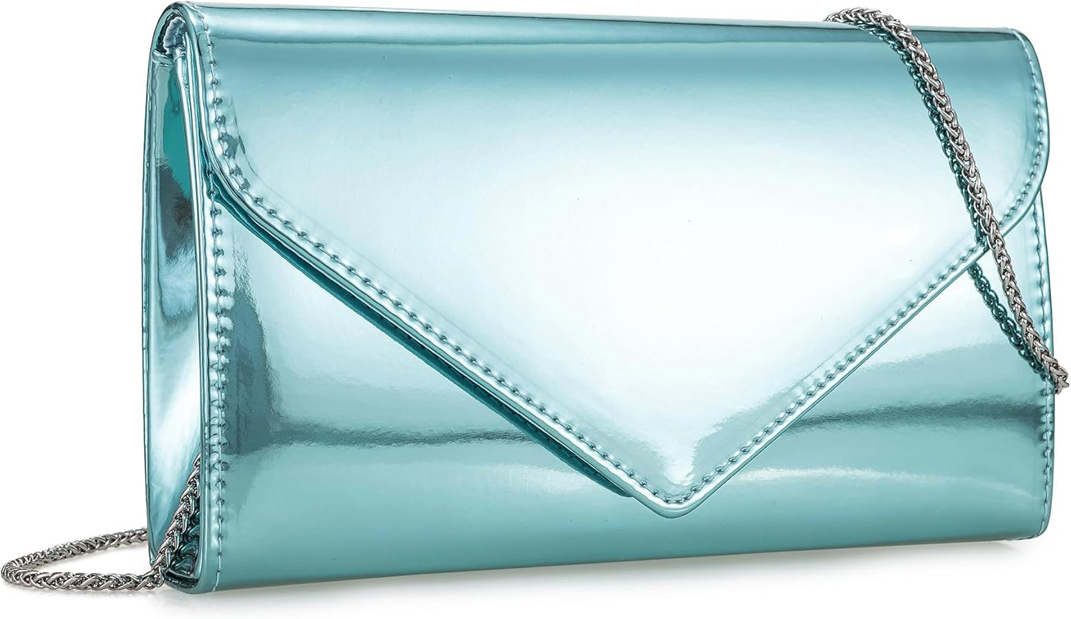 Women’s Mirrored Metallic Faux Leather Evening Bag Glimmering Clutch Purse for Prom/Cocktail/We... | Amazon (US)