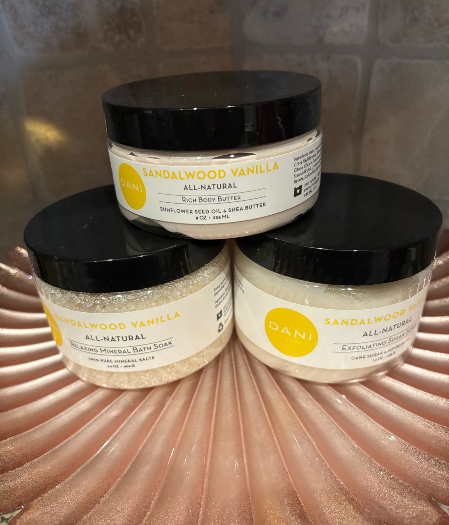 DANI naturals body scrub, butter, and bath salts for soaking. 

@daninaturals 

#dani
#daninaturals
#self-care

#LTKfindsunder50 #LTKfindsunder100 #LTKhome