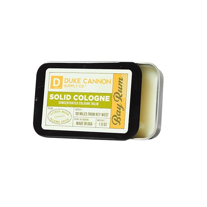 Duke Cannon Supply Co. Solid Cologne for Men Bay Rum (Citrus Musk, Cedarwood, Island Spice) - Con... | Amazon (US)