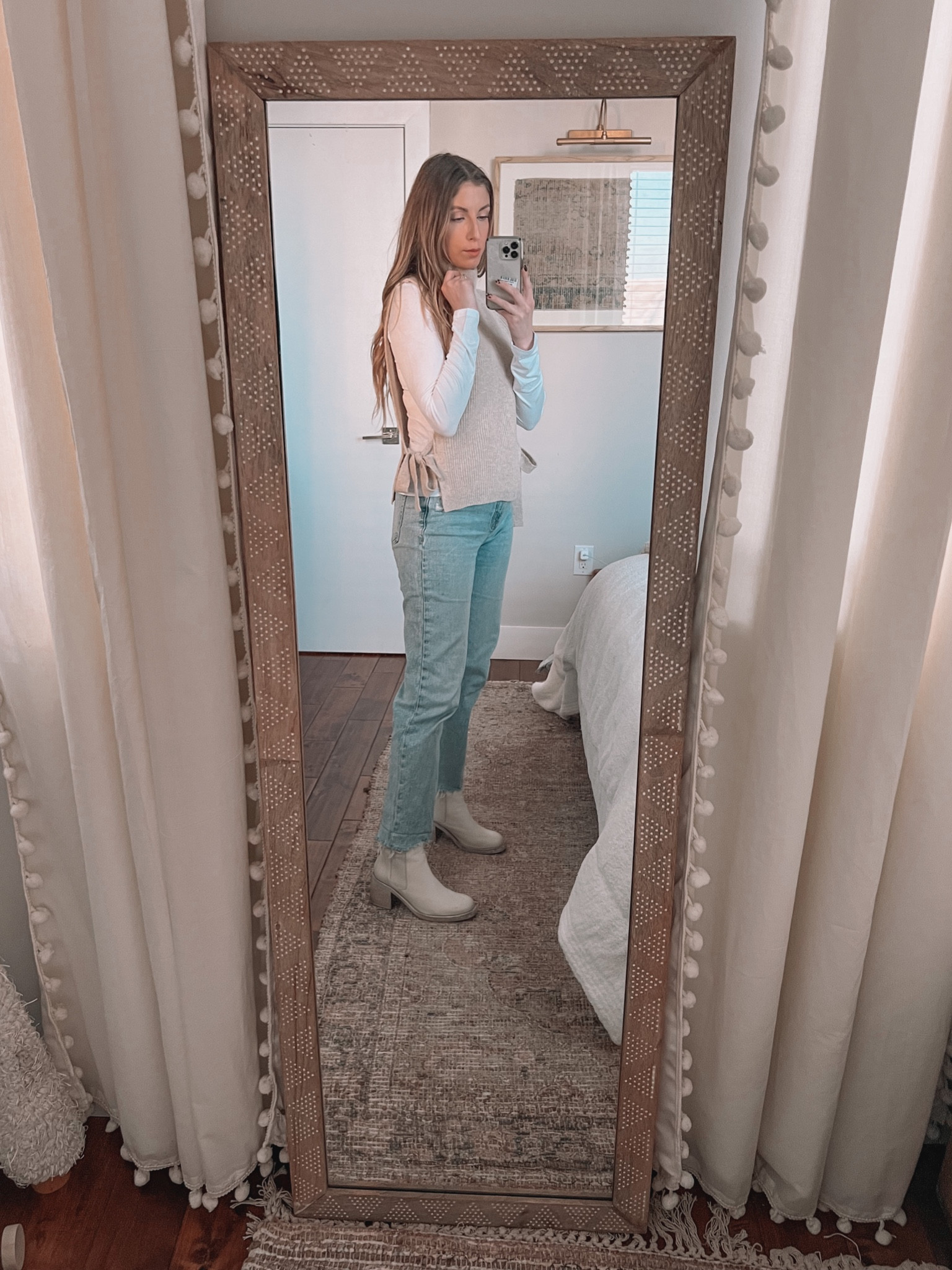 Pinterest outfit inspo recreation! I loved this little mock turtleneck sweater outfit look for winter! 

#LTKstyletip #LTKshoecrush #LTKunder50