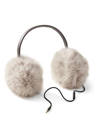 Faux Fur Earmuffs with Headphones | Banana Republic US
