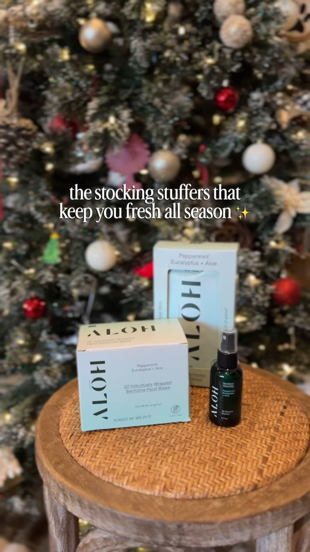 Keeping it fresh through the festivities with ALŌH.
Their peppermint hand sanitizer, wipes, and single sachets make the perfect stocking stuffers — thoughtful, useful, and easy to keep on hand all season long. Soft on skin, clean ingredients, and such a nice little luxury during a busy holiday season. 

#LTKGiftGuide #LTKSeasonal #LTKHoliday