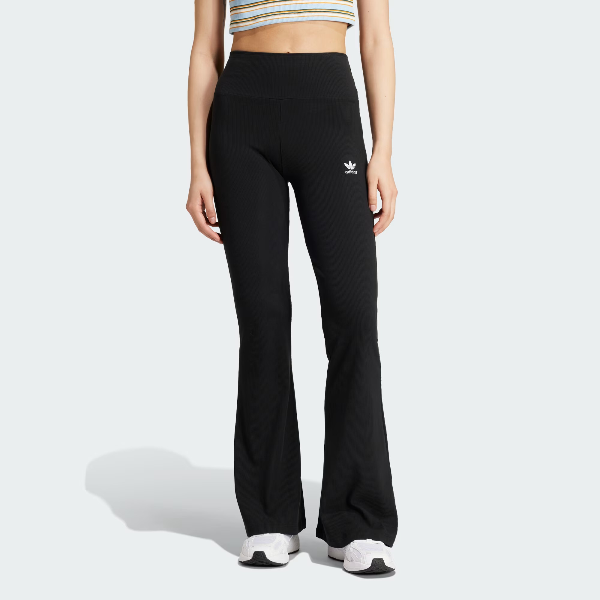 adidas Essentials Rib Flared Leggings - Black | Free Shipping with adiClub | adidas US | adidas (US)
