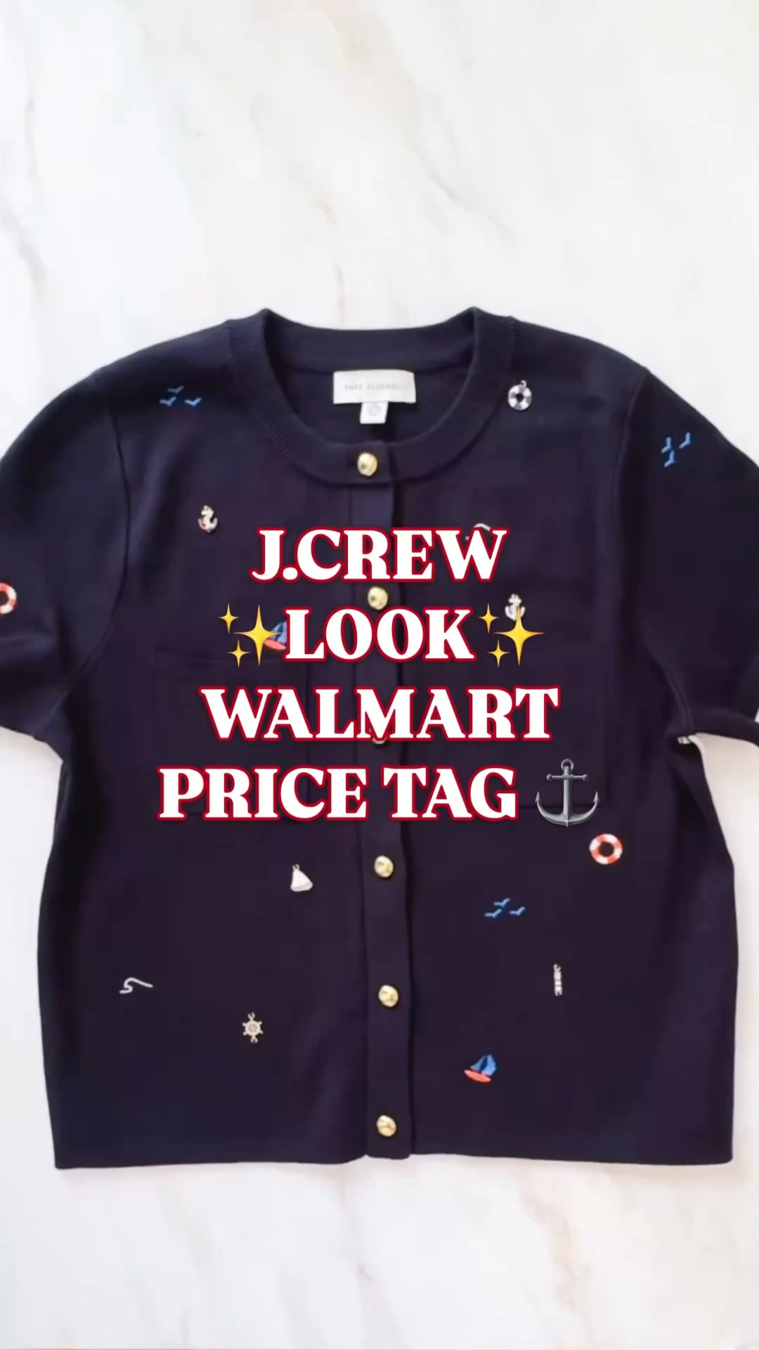 This is straight out of a J.Crew summer catalog. Except it’s under $30. From Walmart. ⚓️

If you didn’t know where this came from, you would assume J.Crew immediately.

The navy base. The gold dome buttons. The clean crewneck. The structured short sleeve cardigan silhouette that instantly reads polished and put together.

Then the detail that seals it. The embroidery.

Anchors. Sailboats. Coastal icons scattered in a way that feels intentional, not busy. This is exactly how J.Crew does novelty. Refined. Understated. Very East Coast preppy.

55% cotton, 35% viscose, 10% nylon. No polyester. Lightweight but still substantial. Smooth, breathable, and holds its shape like a much more expensive knit.

This is the part nobody sees coming.

And this is the cardigan nobody expects to come out of Walmart.

Under $30 and every single detail is working like something that would retail for triple.

Two front patch pockets. Button front. Easy to wear closed as a top or open as a layer. 

It works for:
⚓️ Preppy outfits women
⚓️ Coastal style outfits
⚓️ Nautical outfits women
⚓️ Casual work outfits
⚓️ Everyday polished outfits
⚓️ J.Crew inspired outfits
⚓️ Look for less preppy style

This is the kind of find you don’t see everywhere. The kind you almost want to gatekeep.

preppy cardigan women, navy cardigan women, nautical sweater women, coastal style outfits women, j crew inspired outfits women, preppy summer outfits, classic american style clothing women, navy knit cardigan women, short sleeve cardigan women, gold button cardigan women, coastal preppy wardrobe, timeless wardrobe staples women, casual work outfit women, everyday elevated basics, resort casual outfits women, look for less preppy style, affordable j crew style clothing, walmart fashion finds, free assembly cardigan

#LTKFindsUnder50 #PreppyStyle #CoastalStyle #NauticalStyle #LookForLess #JCrew #VineyardVines #WalmartStyle #WalmartFinds 


#LTKSeasonal #LTKTravel #LTKWorkwear