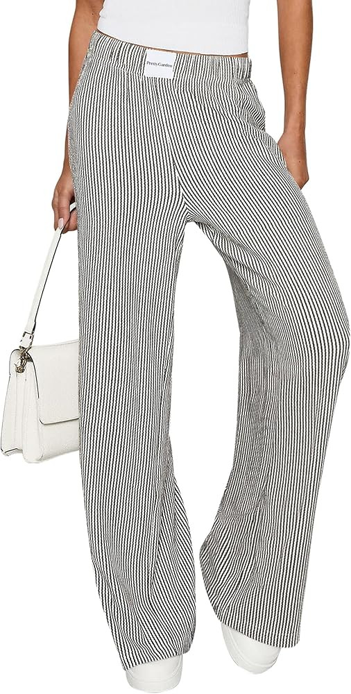 PRETTYGARDEN Women's Striped Pajama Pants 2025 Fall Fashion Clothing Lounge Sleep Pj Bottoms Comf... | Amazon (US)