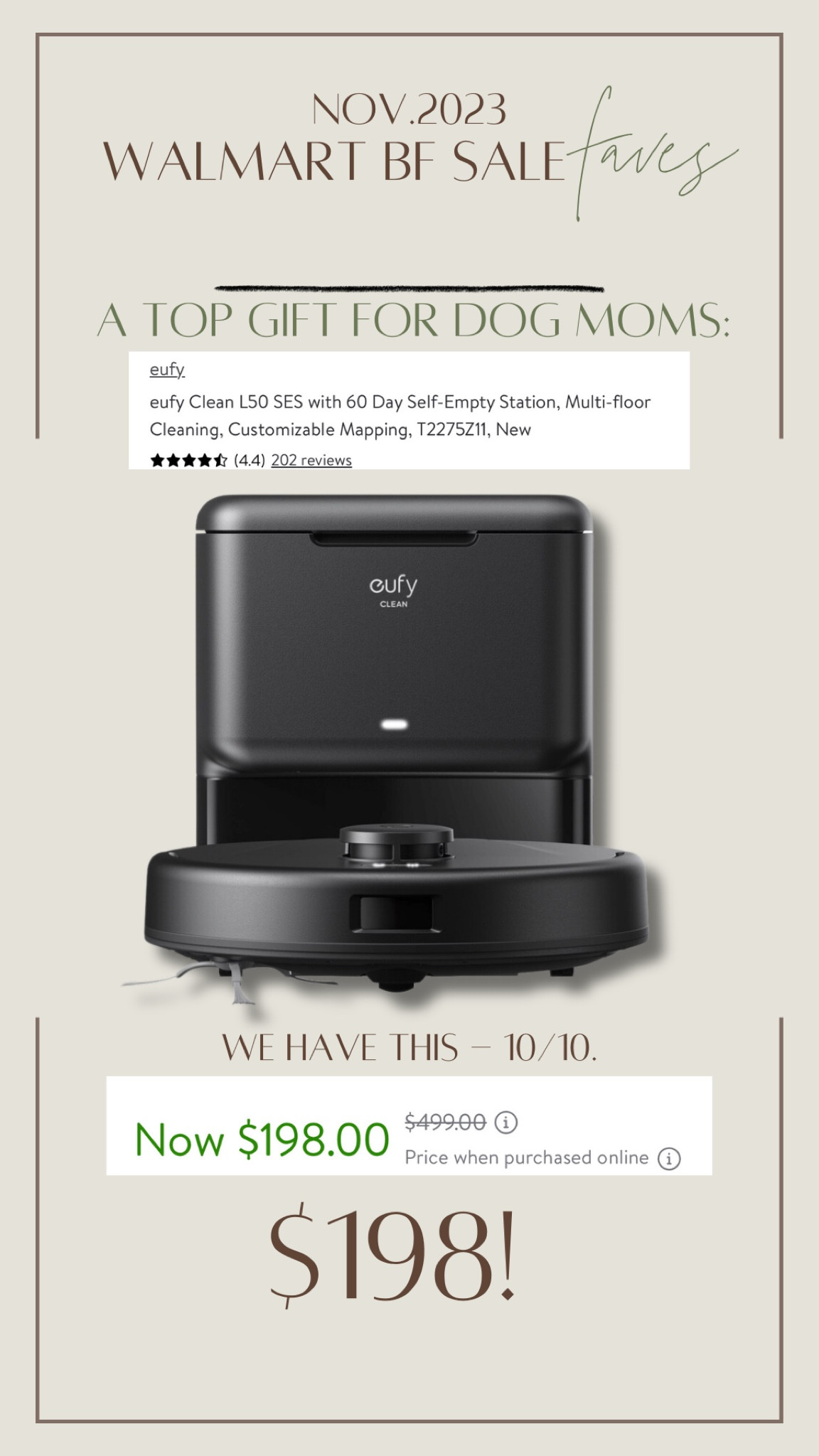 Our fave vacuum is BACK IN STOCK! 🤎 can’t say enough good things about it! 15/10 from me. 

For her / gift guide / robo vacuum / eufy / Walmart finds / home finds / sale 

#LTKsalealert #LTKhome #LTKCyberWeek