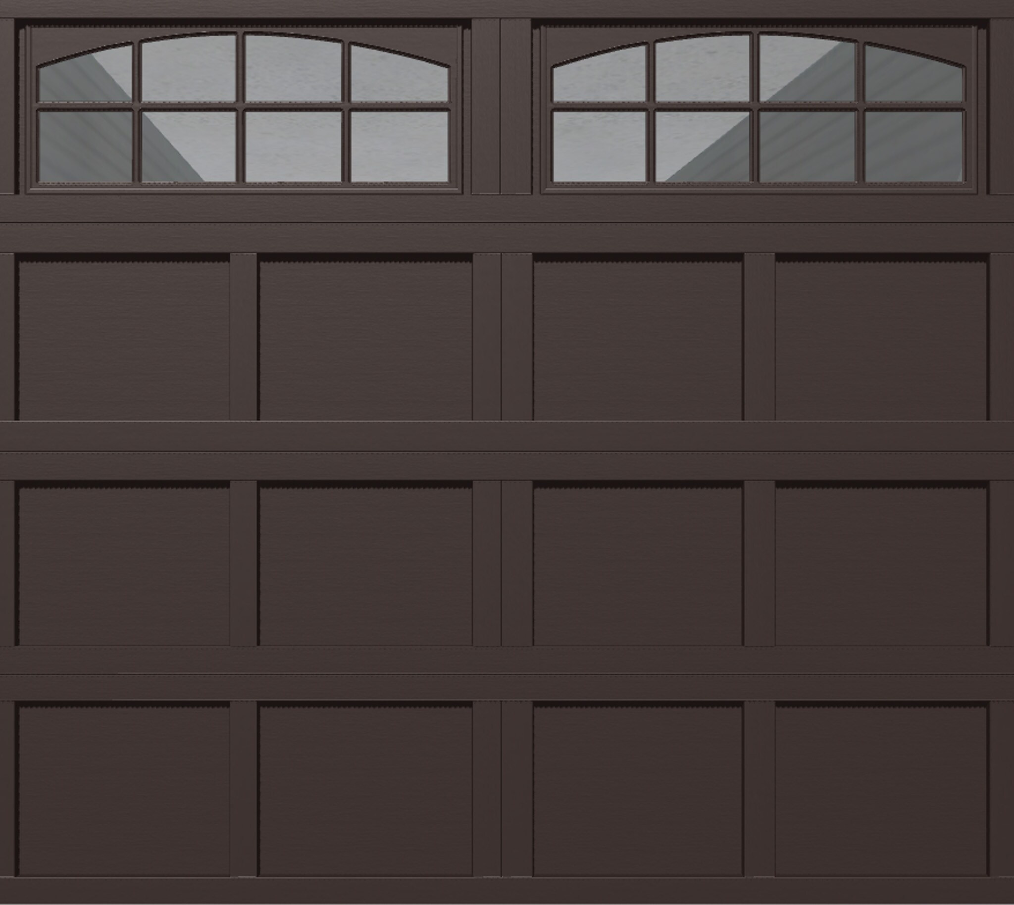 Wayne Dalton Classic Steel Model 9405 8-ft x 7-ft 10 R-Value Insulated Brown Single Garage Door with Windows one_size | WD9405NPBRCSIII87 | Lowe's