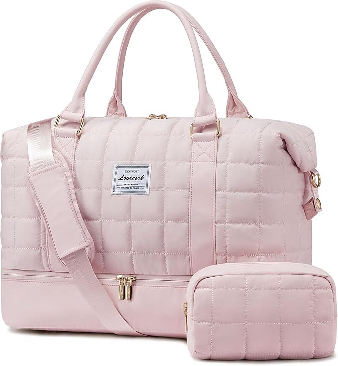 LOVEVOOK Large Duffle Bag for Travel, Puffer Weekend Bags for Women Travel Tote, Carry on Duffel ... | Amazon (US)