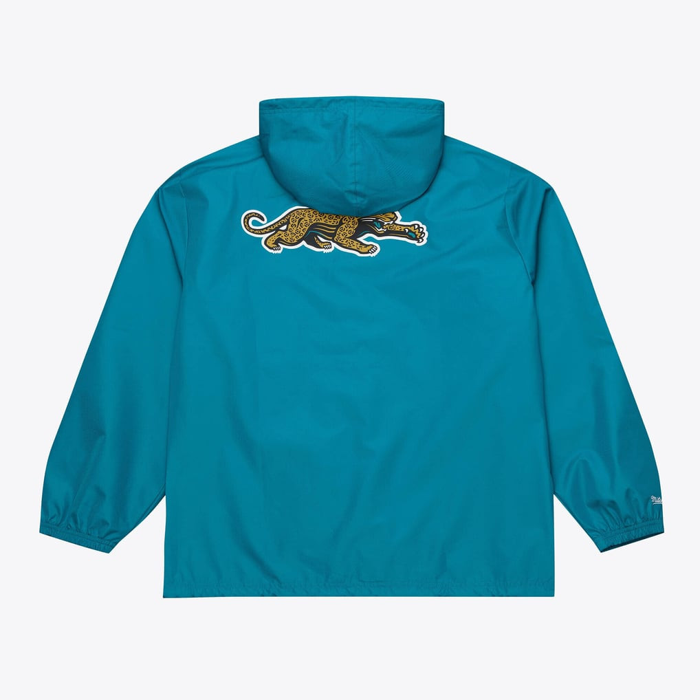 Jacksonville Jaguars Mitchell & Ness Coaches Full-Snap Hooded Windbreaker Jacket - Teal | Fanatics