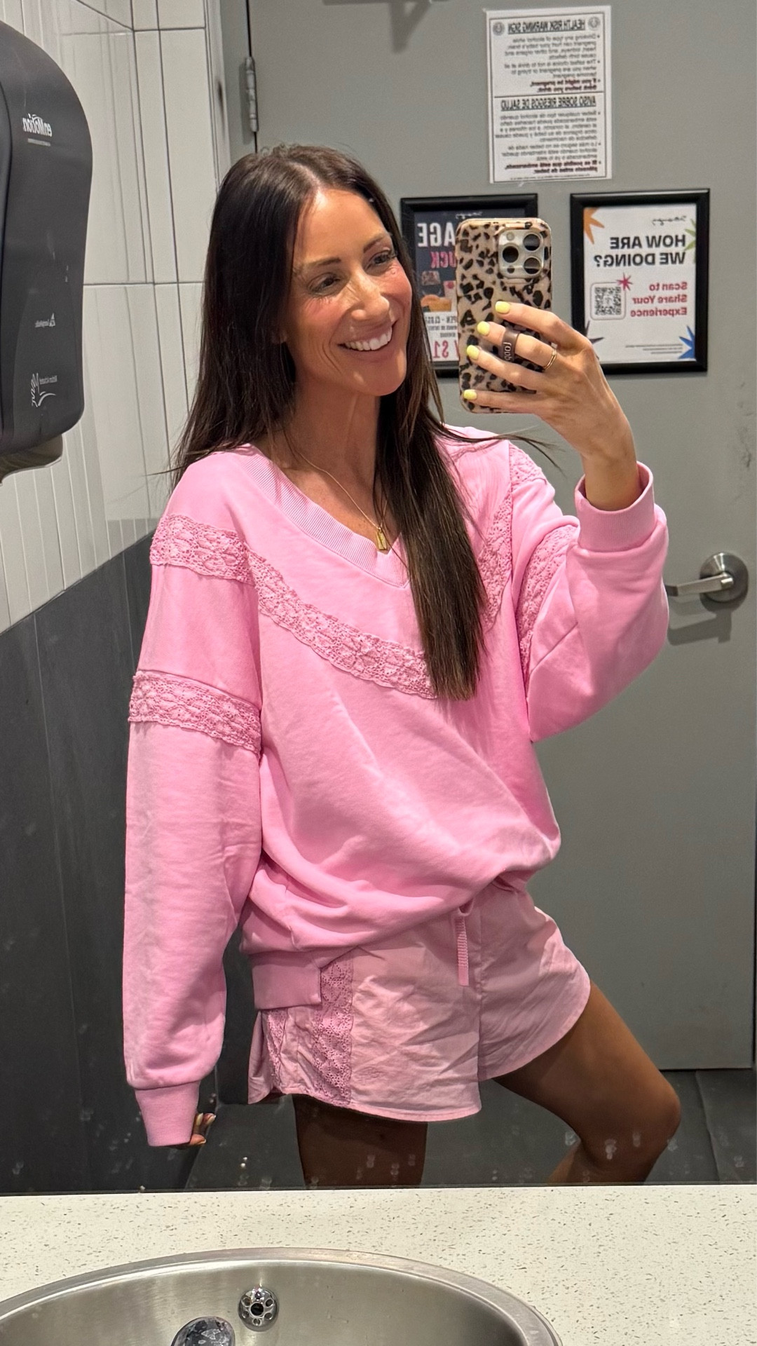LOVE the bubblegum pink of this set! Wearing a medium in the top and small in shorts. Fit of the top I could’ve sized down one in! ￼

#LTKootd #LTKTravel #LTKmomlife