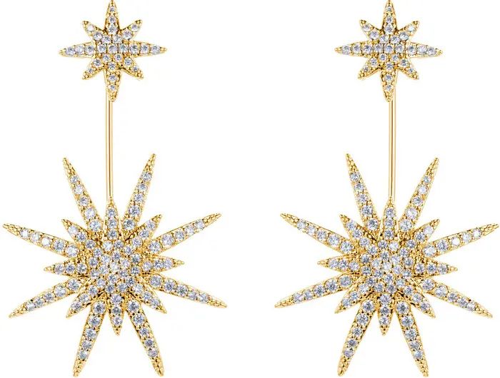 North Star Pavé CZ Drop Earrings | Nordstrom Rack