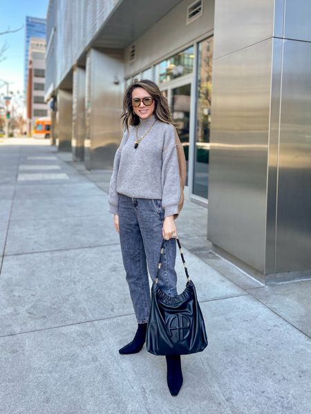 What I wore to a chilly spring work meeting 🧡 You’ve seen me wear this sweater over the holidays. Can easily be transitioned to spring with a mini skirt, cargos or jeans. 

Spring outfit, workwear, jeans, booties, sunglasses, shoulder bag, work bag, The Stylizt 



#LTKfindsunder100 #LTKSeasonal #LTKworkwear