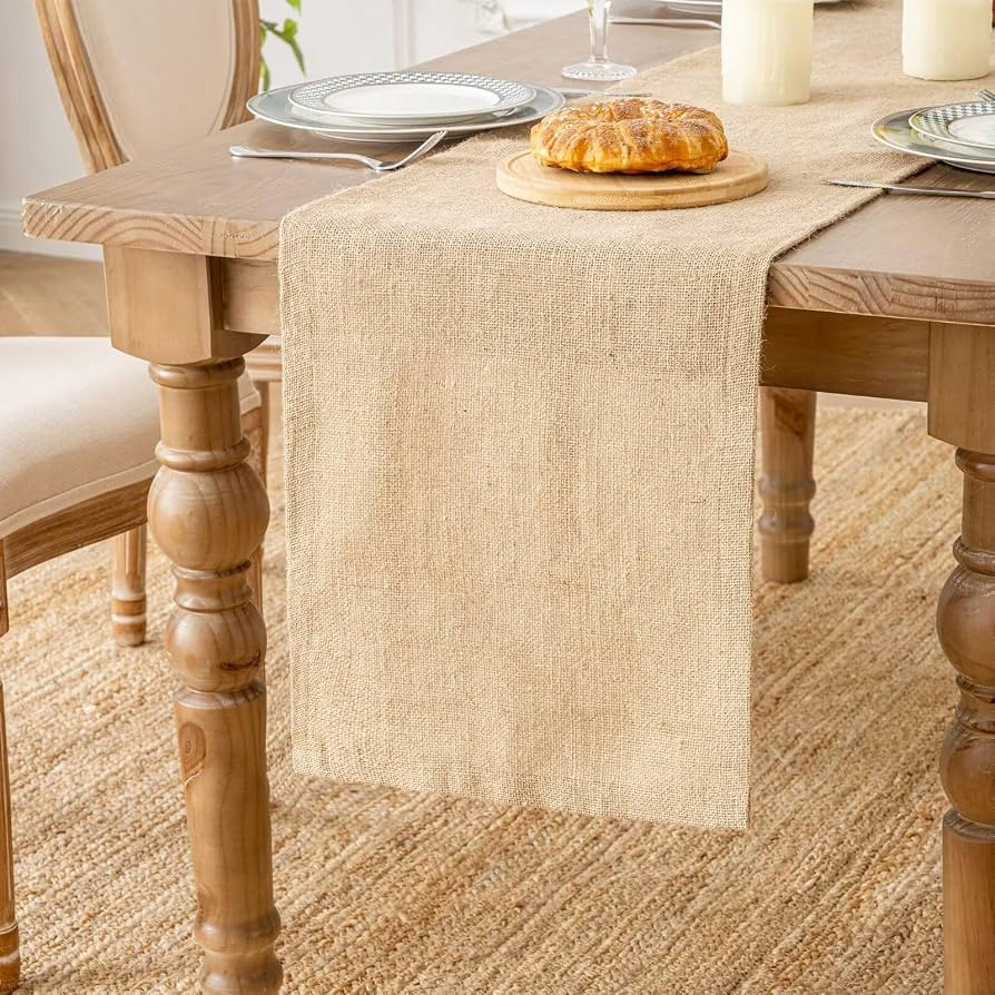 Shatex Rustic Burlap Table Runner14x72 Inch, 100% Jute Fabric for Table Decor, Dailylife, Farmhou... | Amazon (US)