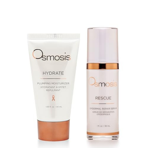 OSMOSIS Facial Moisturizer and Serum Kit, HYDRATE (1.69oz) Plumping Facial Moisturizer with Shea Butter, RESCUE (1oz) Epidermal Repair Facial Serum Calms Skin | Amazon (US)