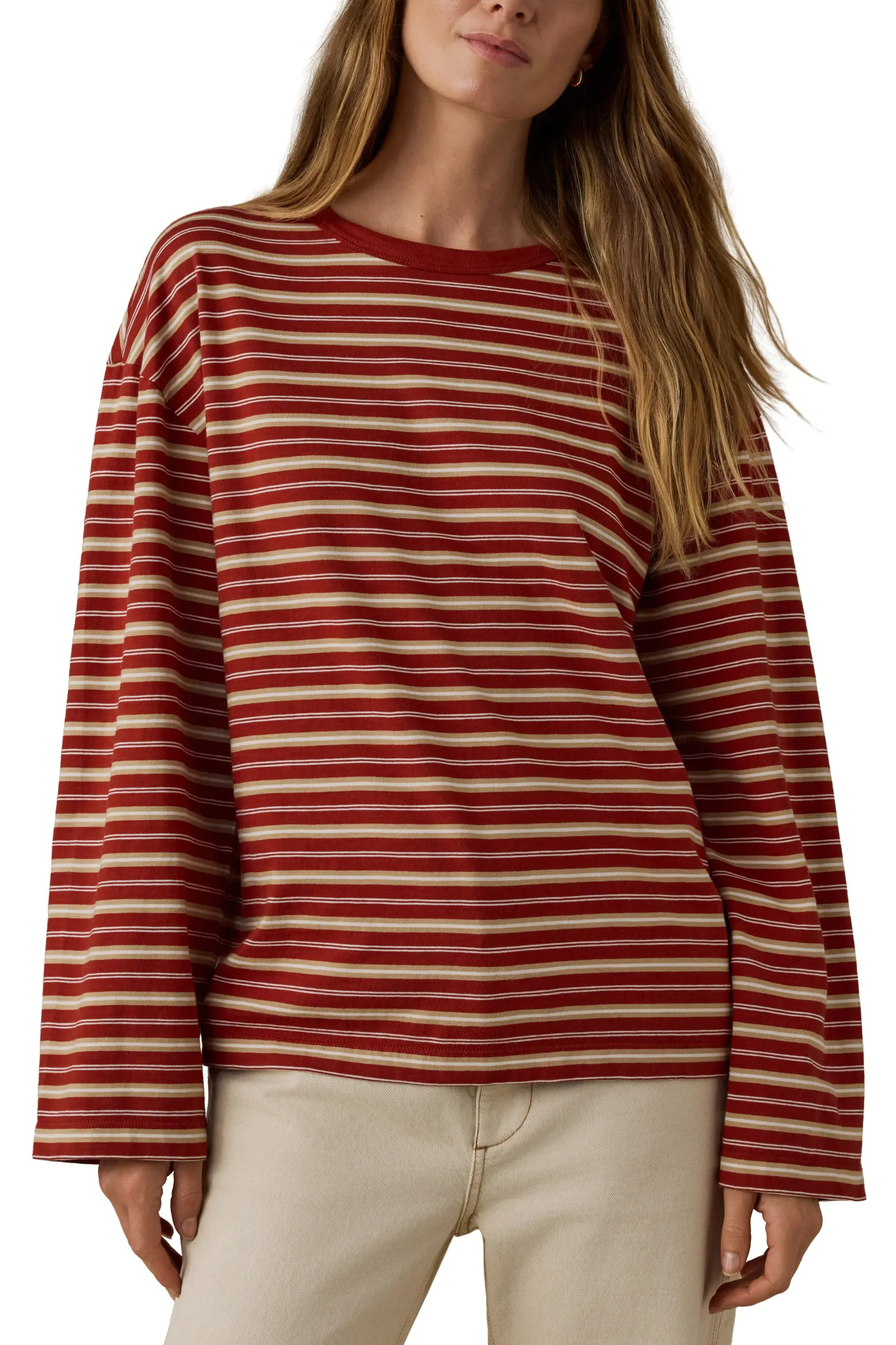 Faherty Stripe Sunwashed Organic Cotton Top (Women) | Nordstrom | Nordstrom