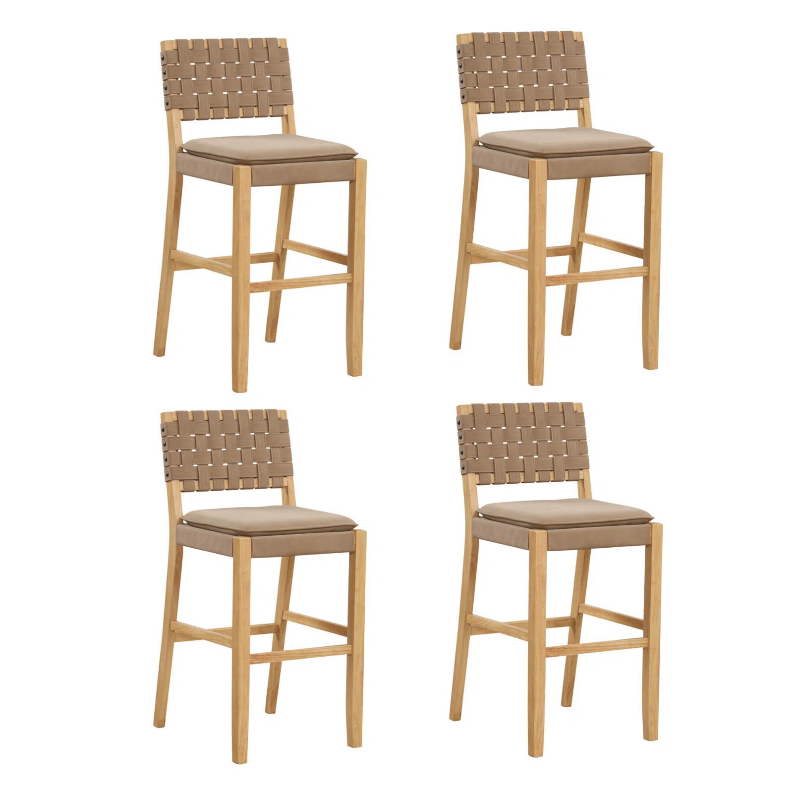 Arleatha Upholstered Counter Stool with Solid Wood Frame | Wayfair North America