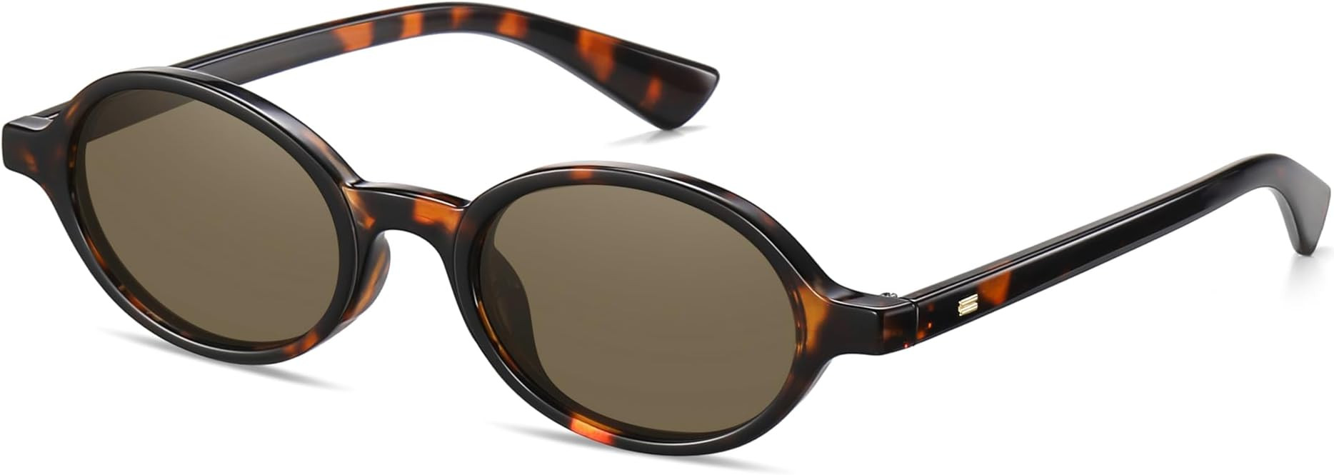 Retro Polarized Sunglasses Womens Mens, Trendy Small Oval Sunglasses for Women Men 90s AP3780 | Amazon (US)