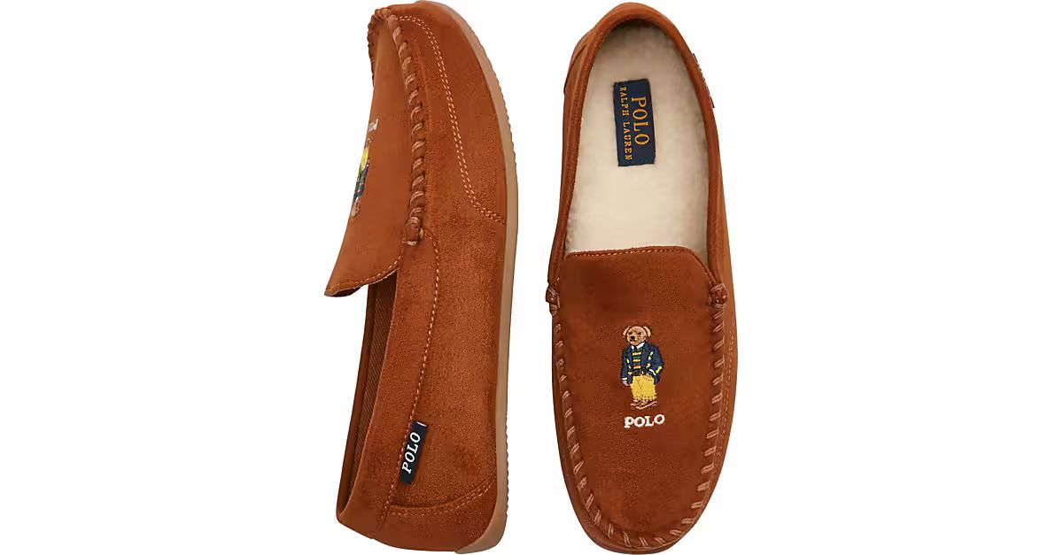 Polo Ralph Lauren Boston Bear Slippers - Men's HDN | Men's Wearhouse | The Men's Wearhouse