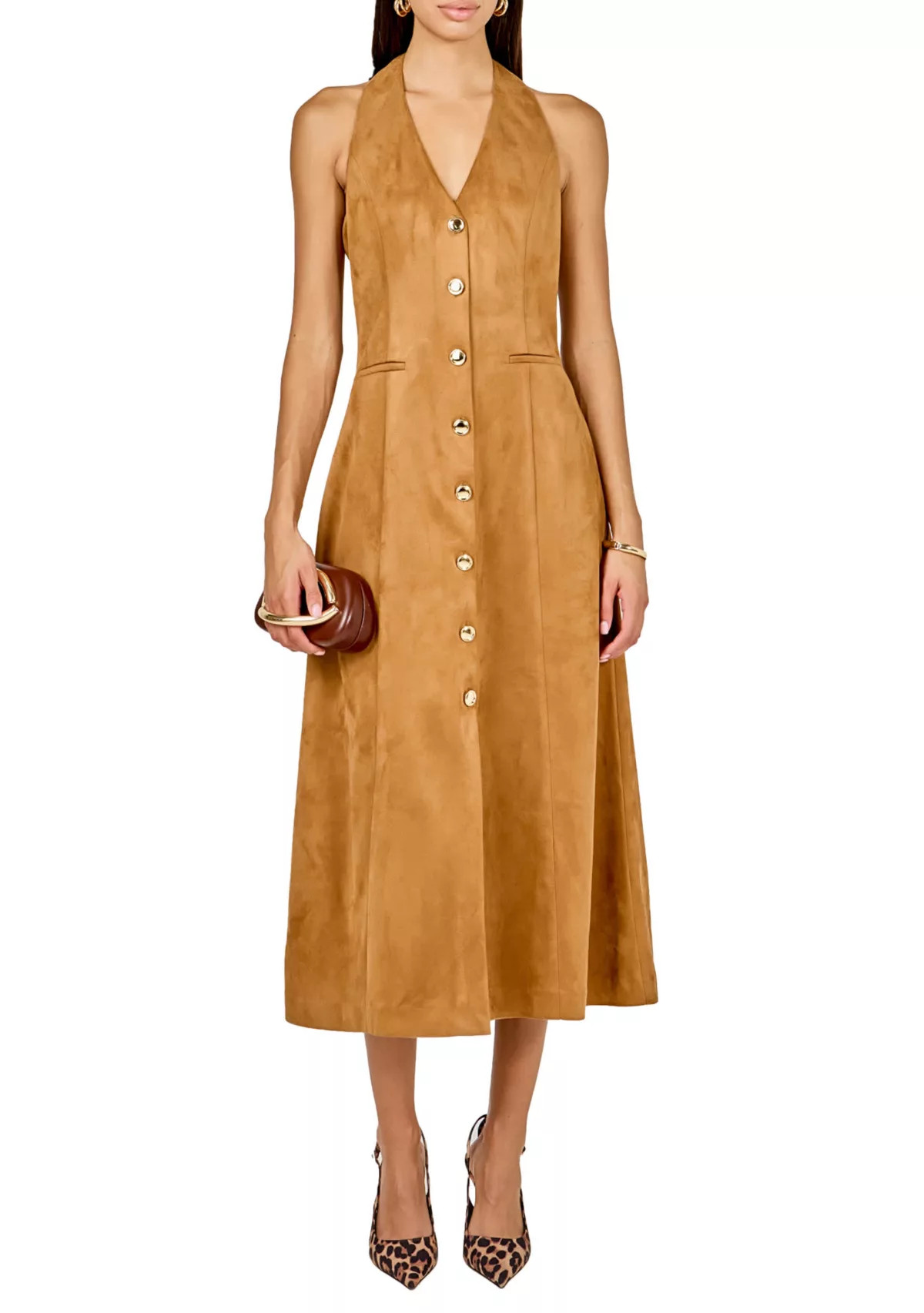 Endless RoseSuede Fitted Midi Dress | Belk