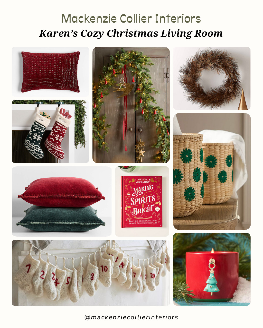 Step into Karen’s Cozy Christmas Living Room, where textured knits, glowing candles, and festive greenery meet for a sophisticated yet snug holiday aesthetic. These finds bring Scandinavian-inspired simplicity and timeless holiday charm to your living room — from velvet pillows and faux fur throws to advent garlands and handcrafted ornaments.

Perfect for creating a warm, inviting space to gather, sip cocoa, and make memories all season long. 

 #LTKGiftGuide #LTKHoliday #LTKHome