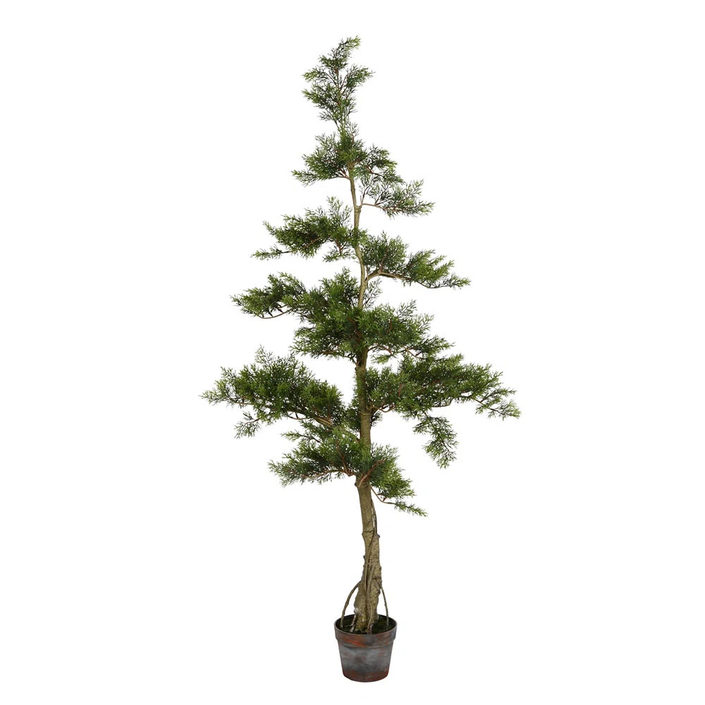 The Holiday Aisle® Artificial Potted Cedar Tree & Reviews | Wayfair | Wayfair North America