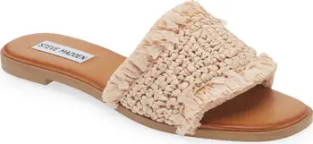 Steve Madden Lakeshore Woven Raffia Slide Sandal (Women) | Nordstrom | Nordstrom