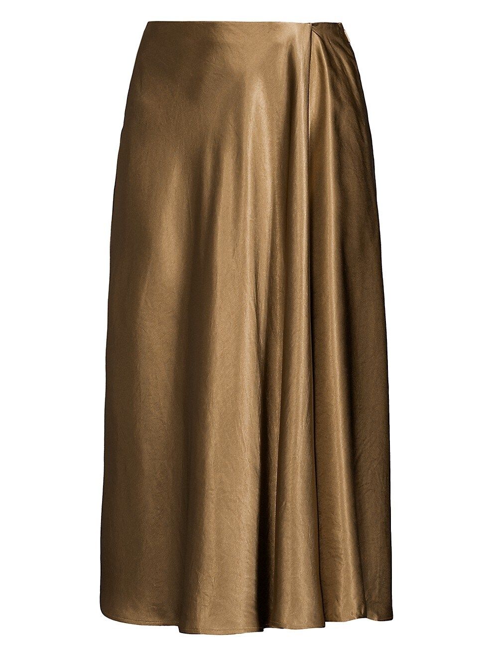 Satin Wrap-Effect Midi-Skirt | Saks Fifth Avenue