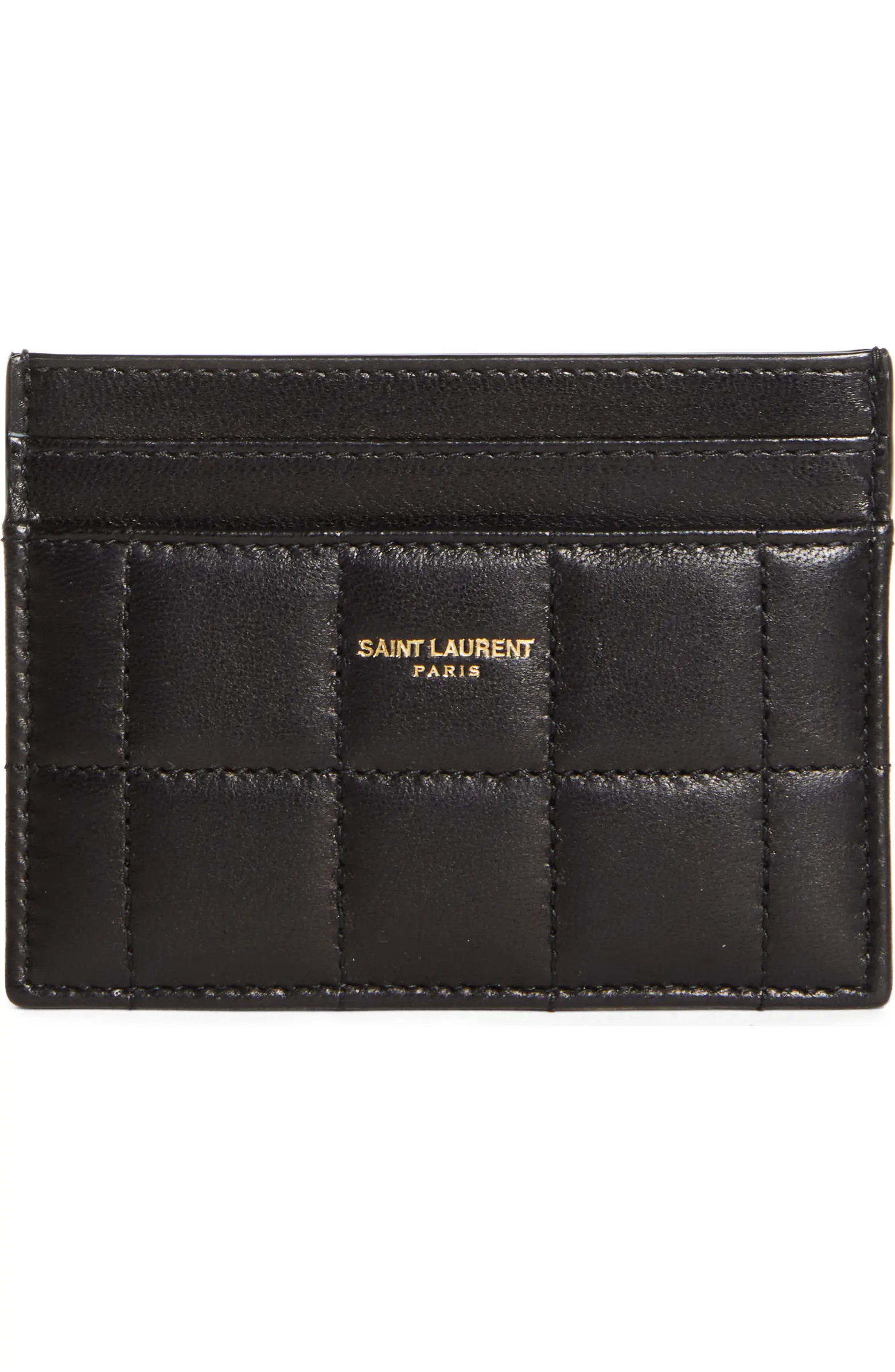 Saint Laurent Quilted Leather Card Case | Nordstrom | Nordstrom