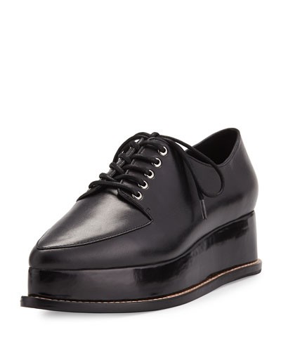 Eleanora Lace-Up Platform Oxford, Black | Bergdorf Goodman