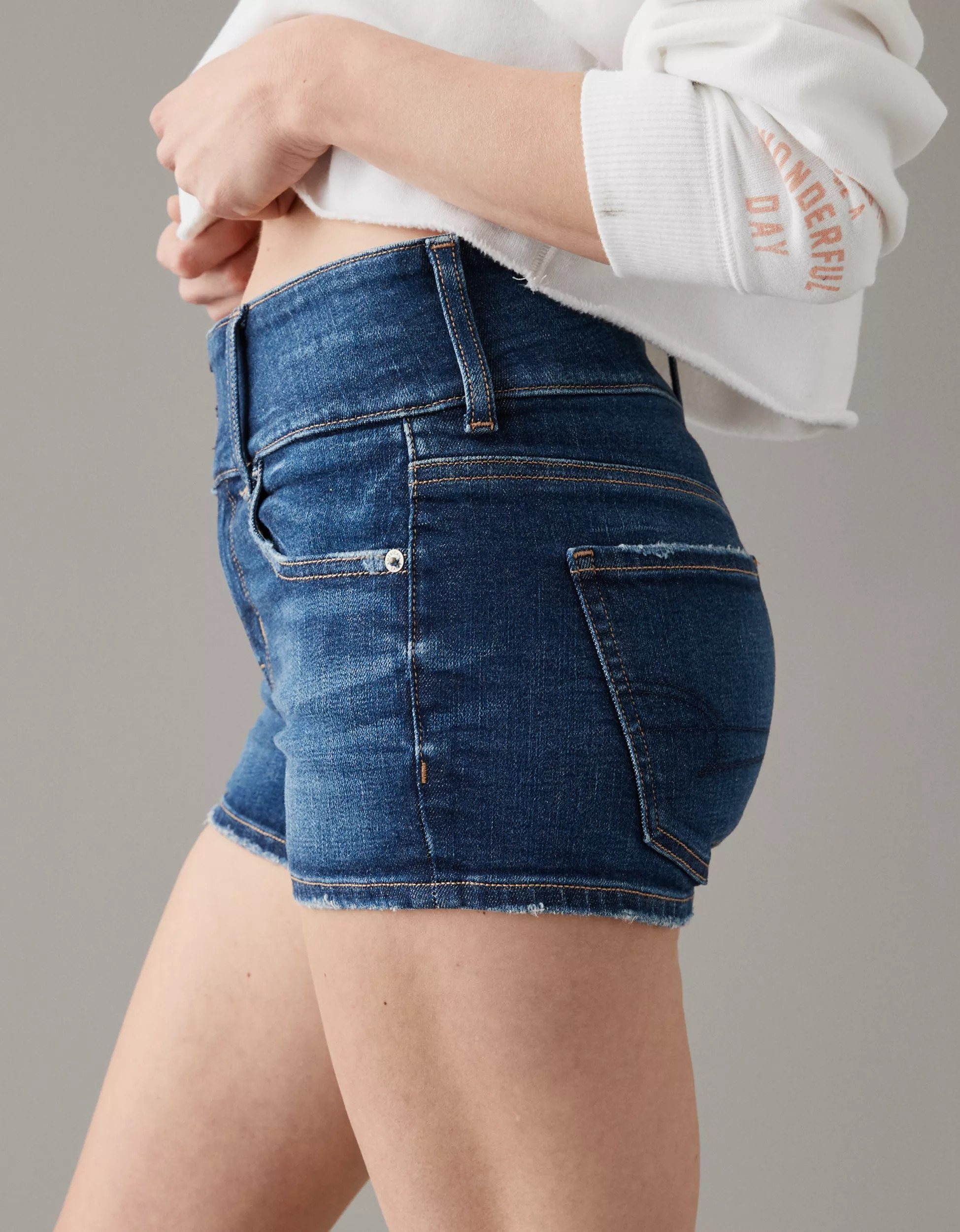 AE Stretch High-Waisted Short Short | American Eagle Outfitters (US & CA)