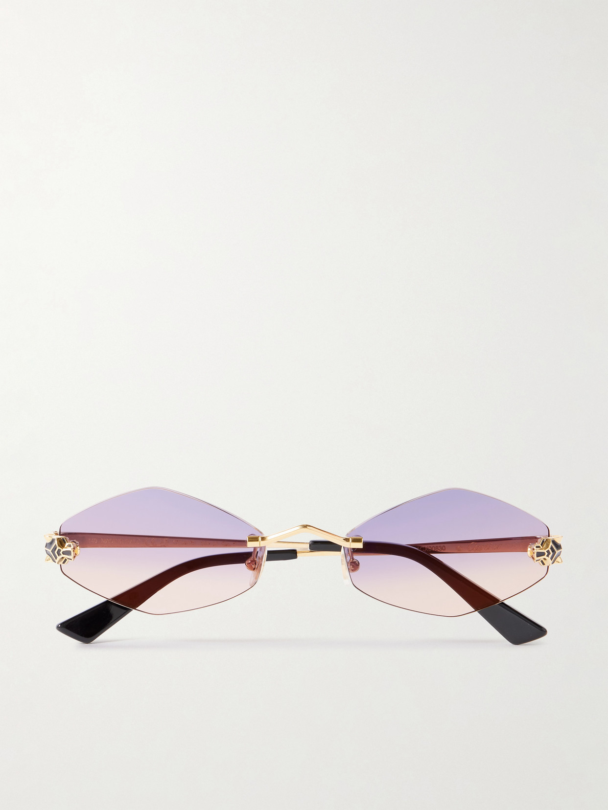 Cartier Eyewear - Panthère Hexagon-frame Gold-tone Sunglasses - One size | NET-A-PORTER (US)