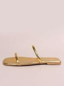 Metallic Pattern Flat Slide Sandals
   SKU: sx2203111523573273      
          (288 Reviews)
    ... | SHEIN