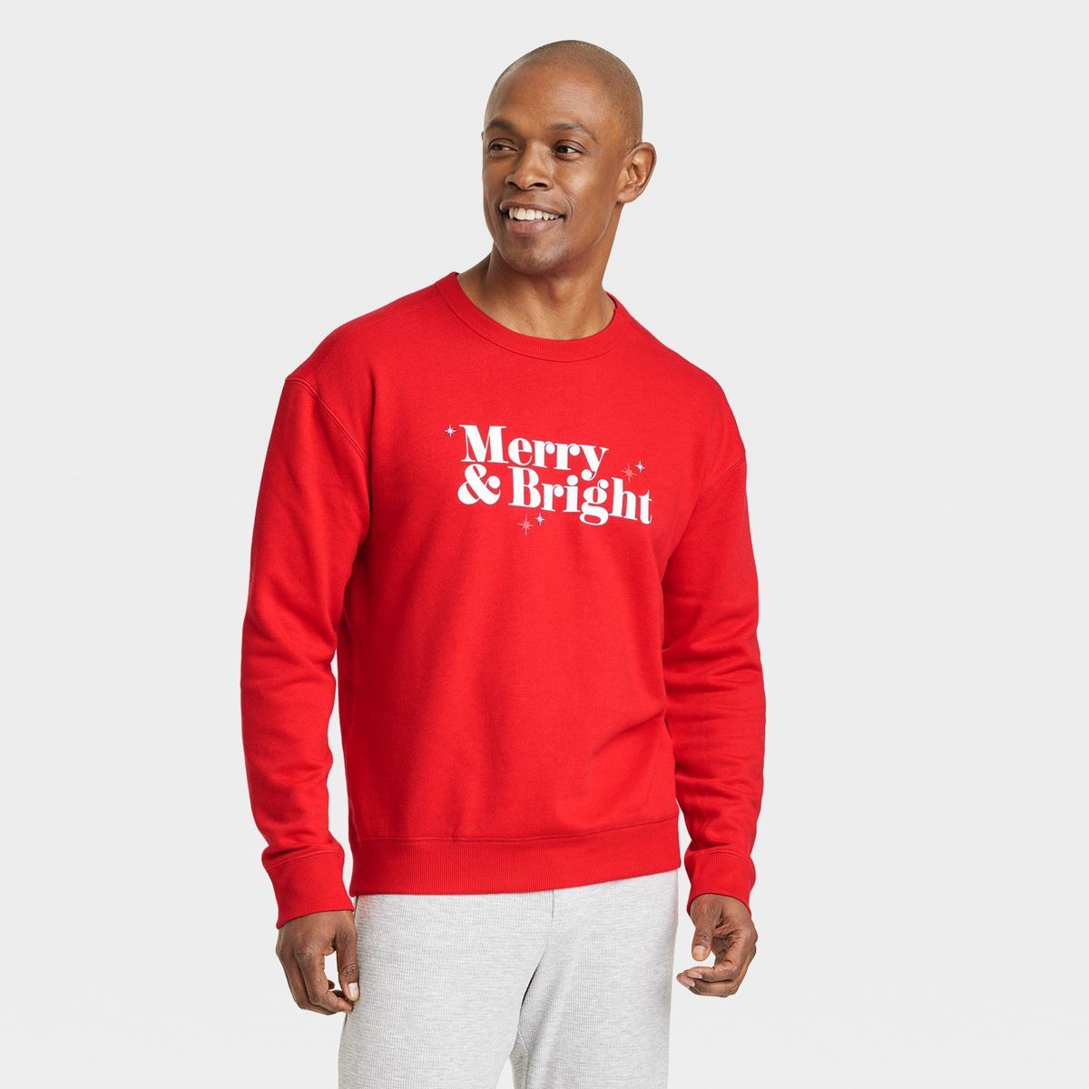 Men's Merry & Bright Matching Family Sweatshirt - Wondershop™ Red L | Target