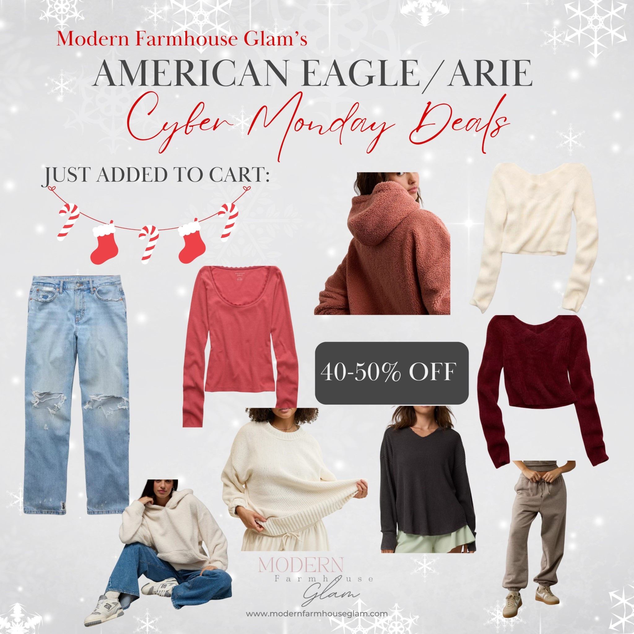 Cyber Monday deals at American Eagle and Arie. I just added all of these to cart! 

Jeans, sweaters, tops clothes, Christmas gift ideas  teens gift guide 

#LTKootd #LTKGiftGuide #LTKCyberWeek