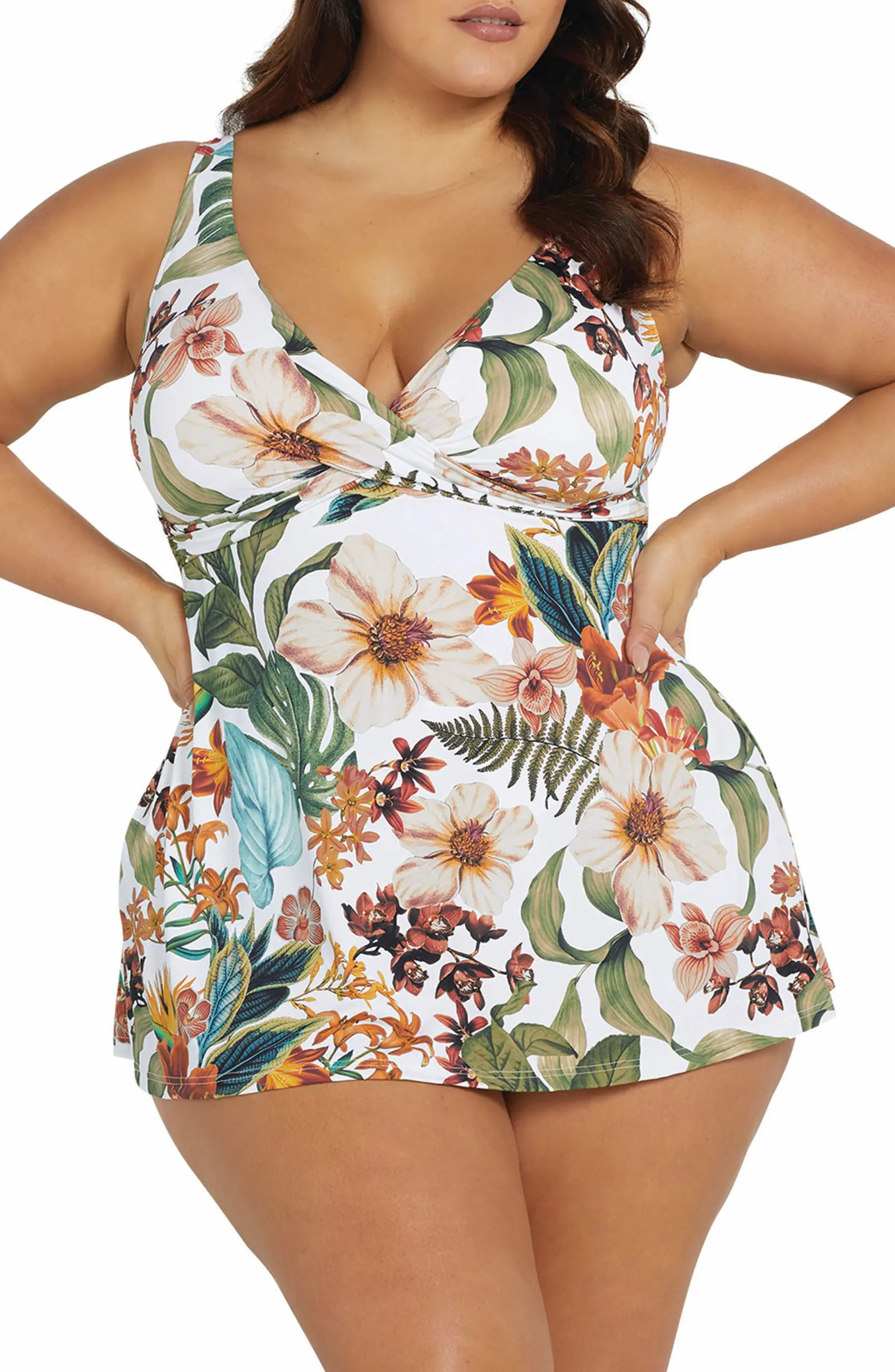 Into the Salt Delacroix Cross Front Swimdress | Nordstrom