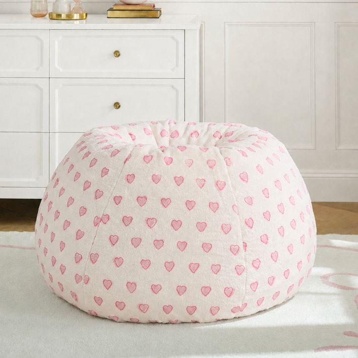 Large Roller Rabbit Heart Bean Bag Chair | Pottery Barn Teen