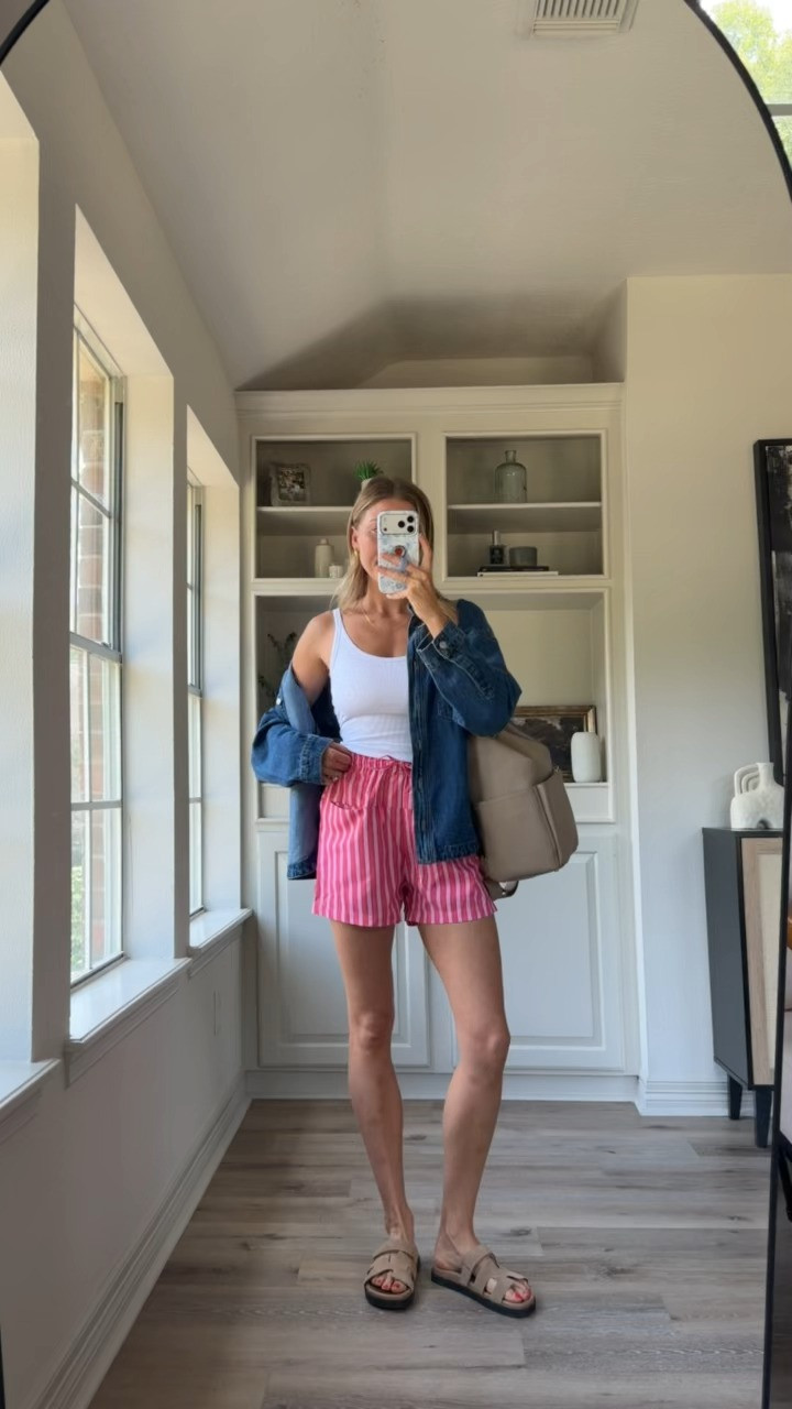 Cute, casual summer outfit | S tank, M denim shirt + M shorts  

 #LTKootd