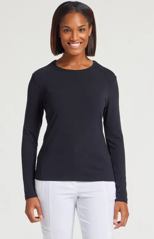 Anatomie Tony Pima Cotton Long-Sleeve Top in Black at Nordstrom, Size Medium | Nordstrom