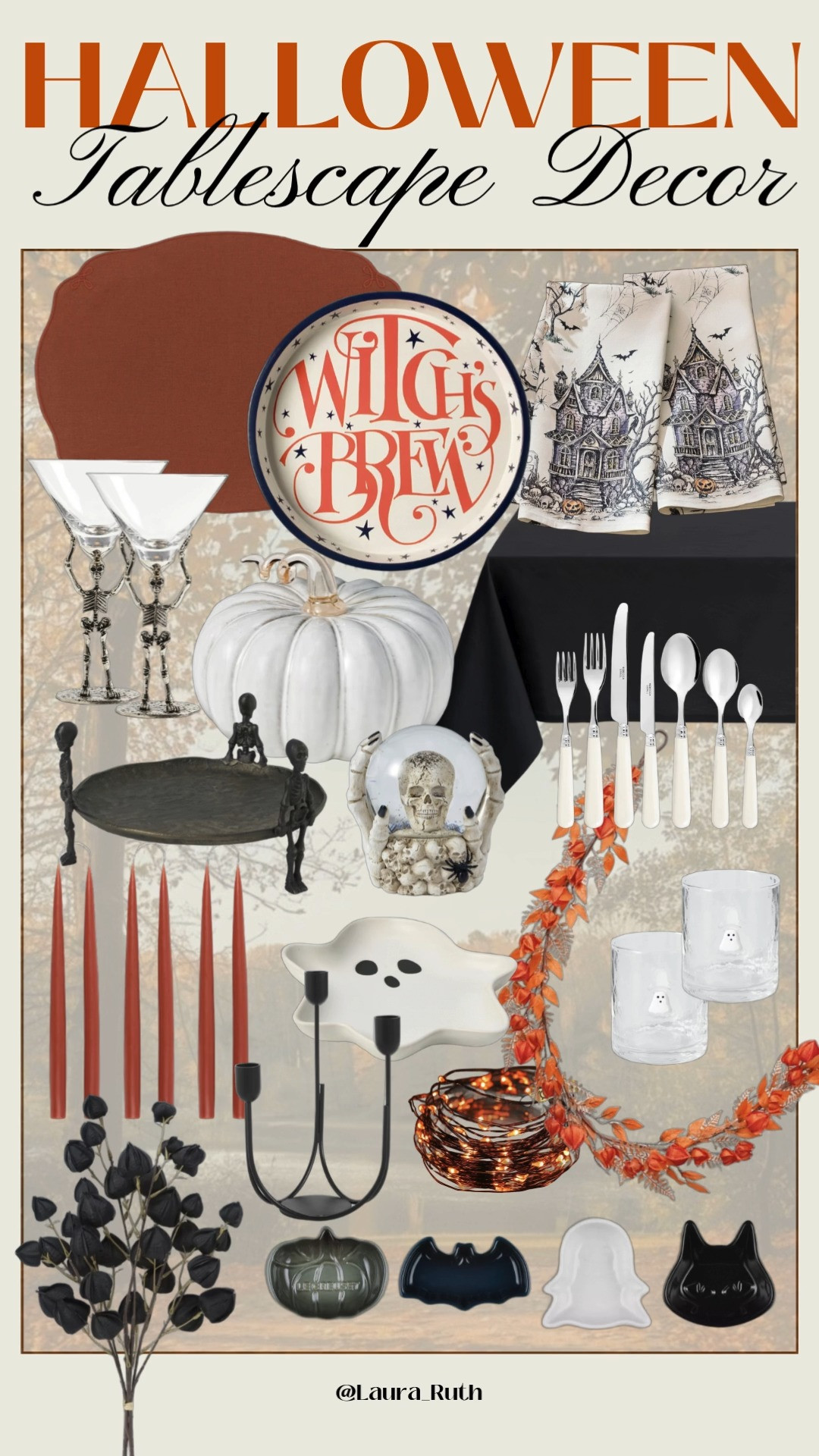 Halloween, but make it chic 🖤🎃
I’m loving an elevated take on Halloween tablescape this year think vintage-inspired details, moody black accents, beautiful glassware, gothic touches and just the right amount of spooky. halloween decor
 

 #LTKuk #LTKautumn #LTKhome