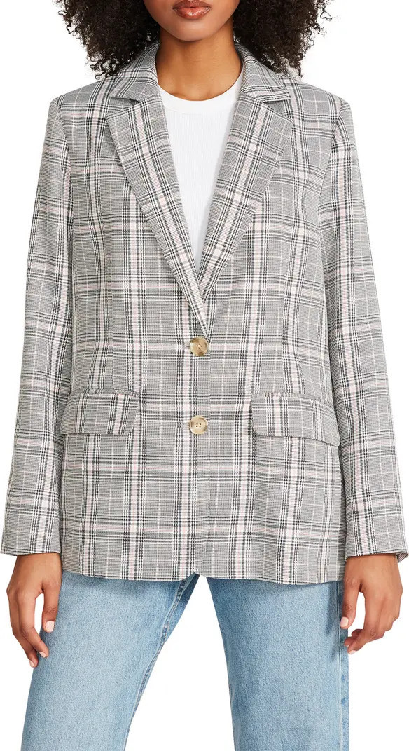 Steve Madden Plaid Oversize Boyfriend Blazer | Nordstromrack | Nordstrom Rack