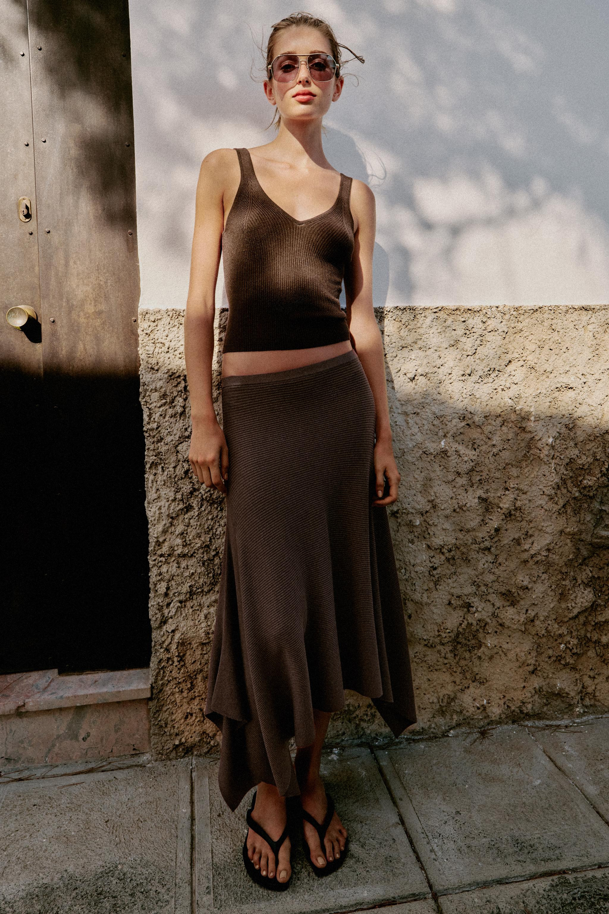 KNIT STRAP TOP | Zara US