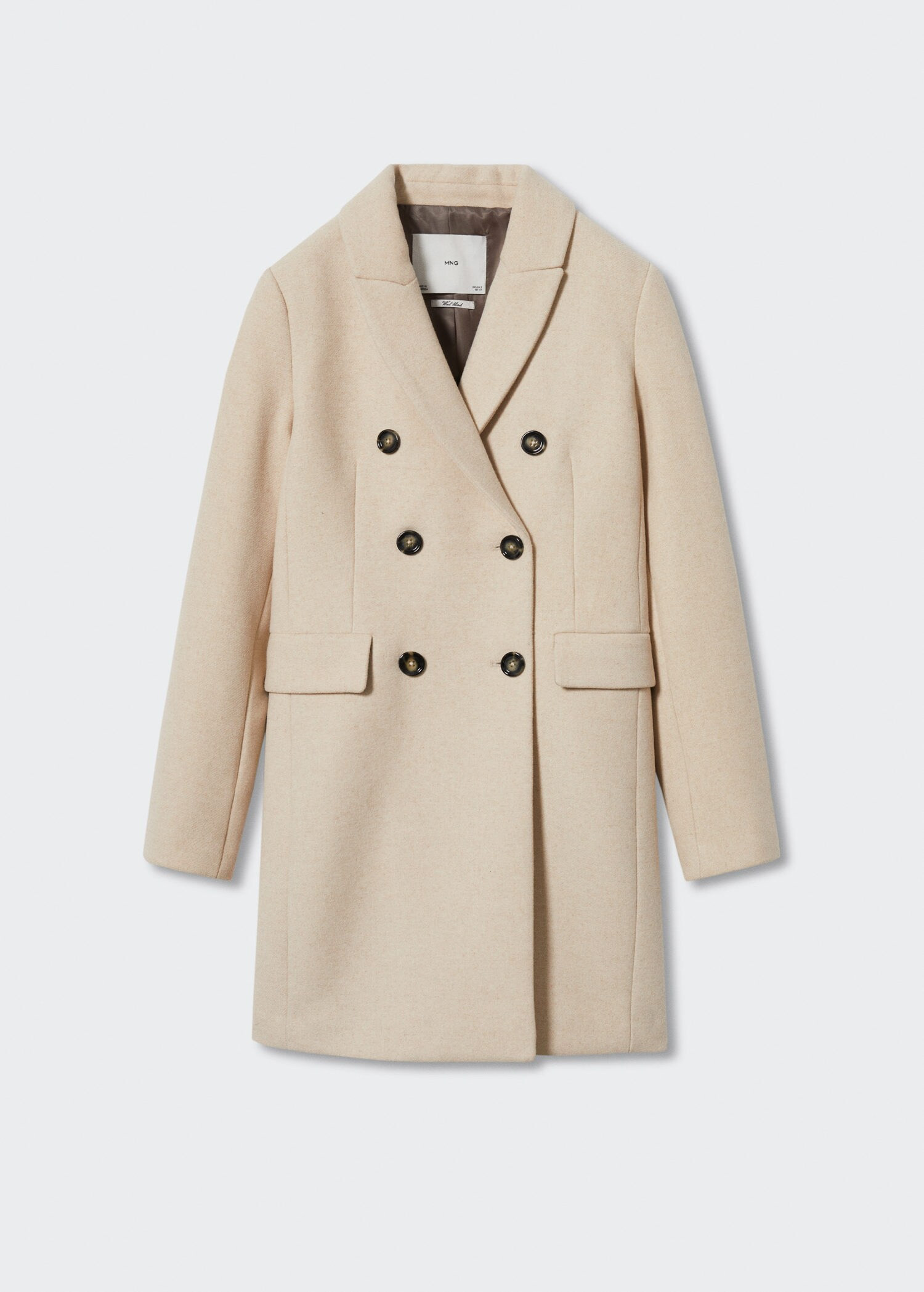 Wool Double Breasted Coat | MANGO (US)