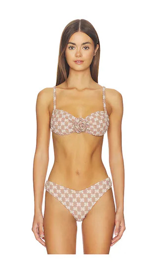 Devin Rosa Bikini Top in Grace Lace | Revolve Clothing (Global)