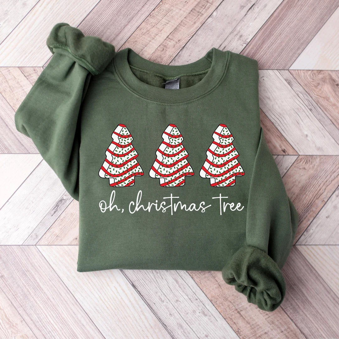 Oh Christmas Tree Sweatshirt, Christmas Sweatshirt, Funny Christmas Sweatshirt, Christmas Cake, R... | Etsy (US)