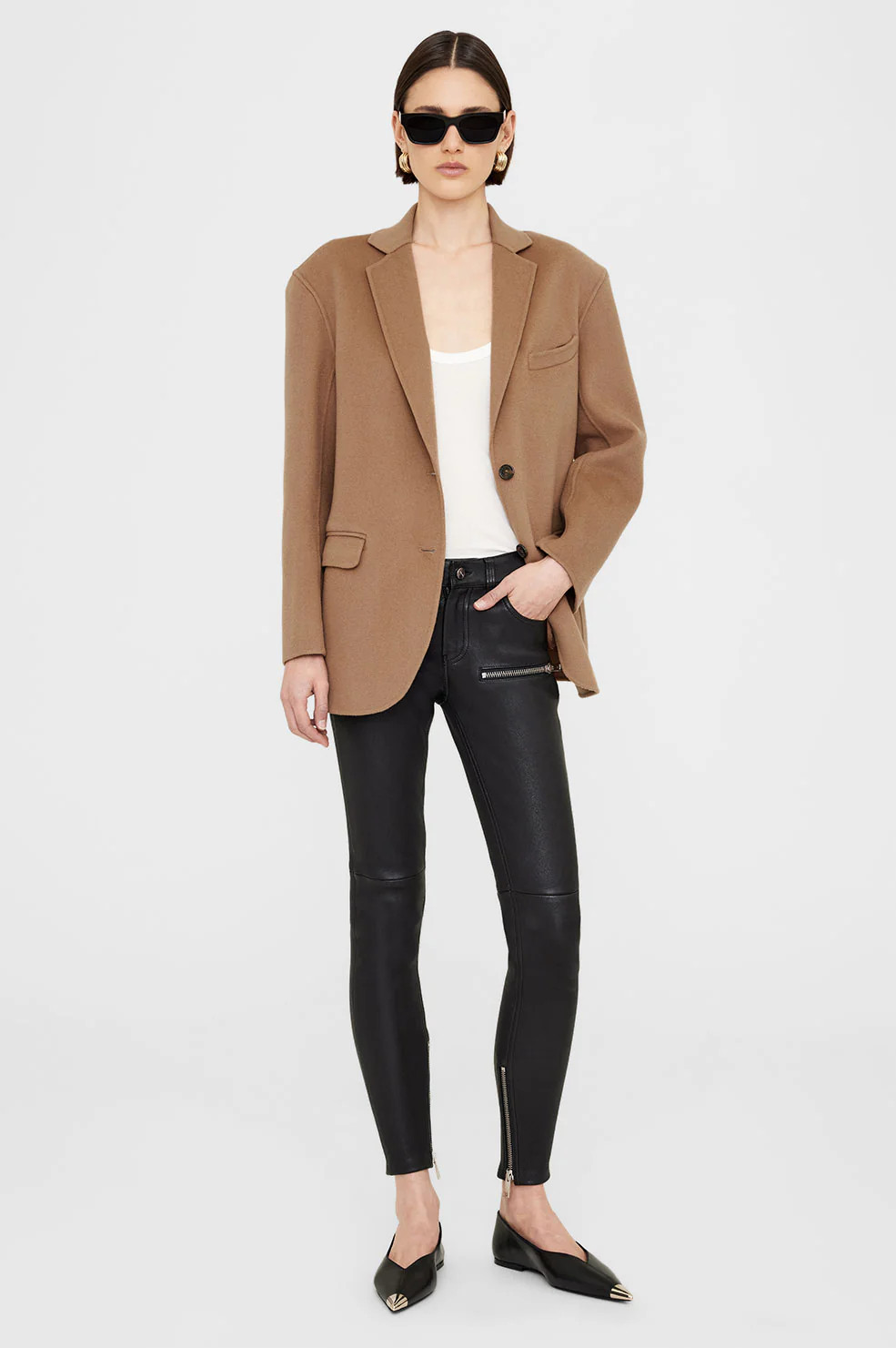 Quinn Blazer - Camel Cashmere Blend | Anine Bing
