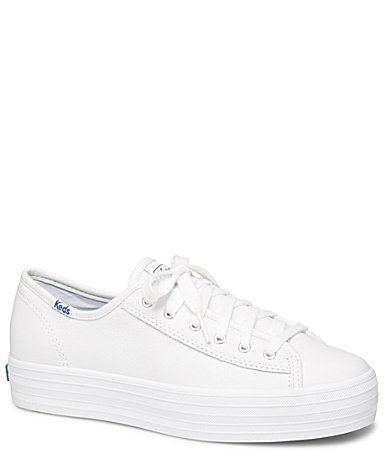 Keds Triple Kick Core Leather Platform Lace-Up Sneakers - 9M | Dillards