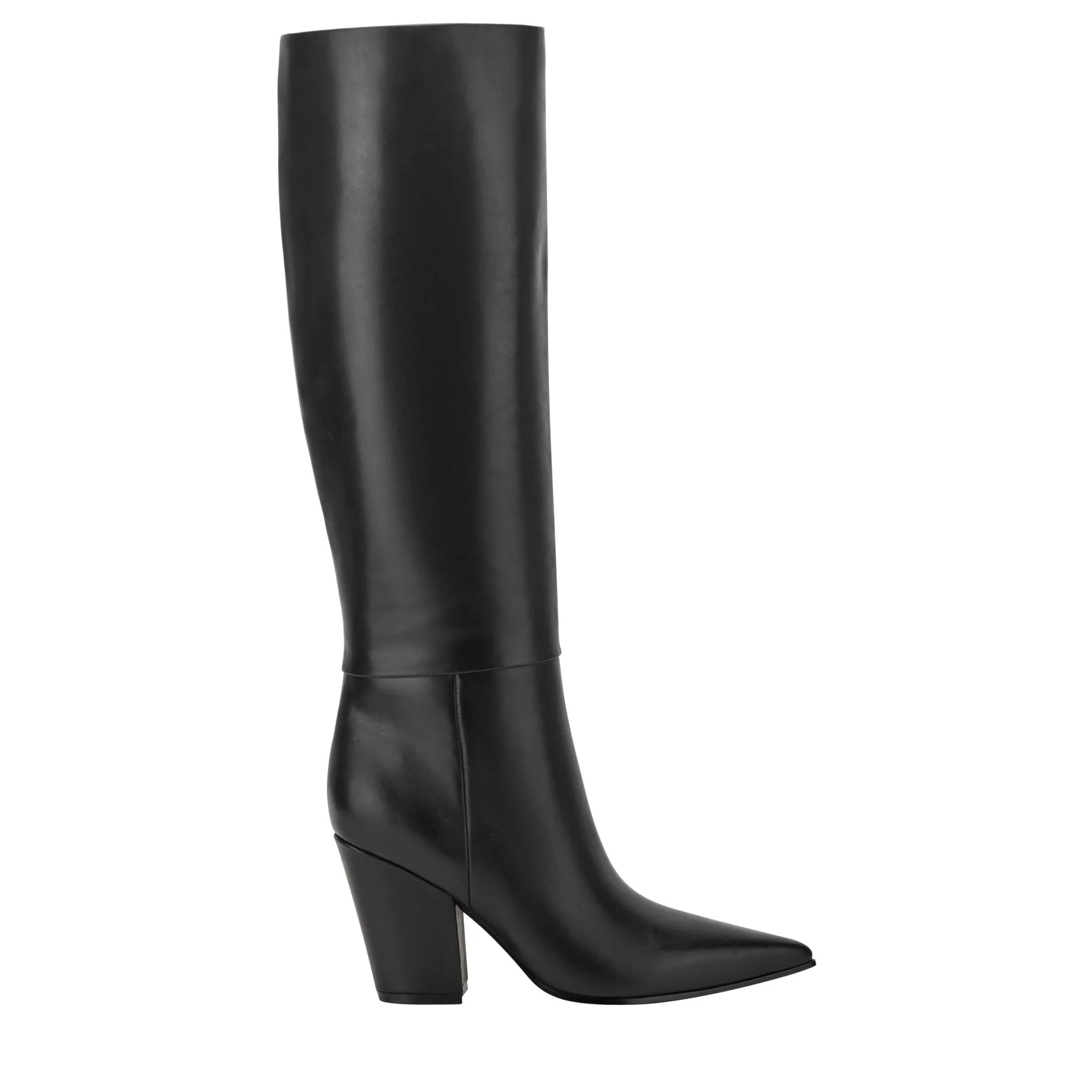 Women's Estella Knee High Leather Boot - Black Leather | Marc Fisher Footwear | Marc Fisher