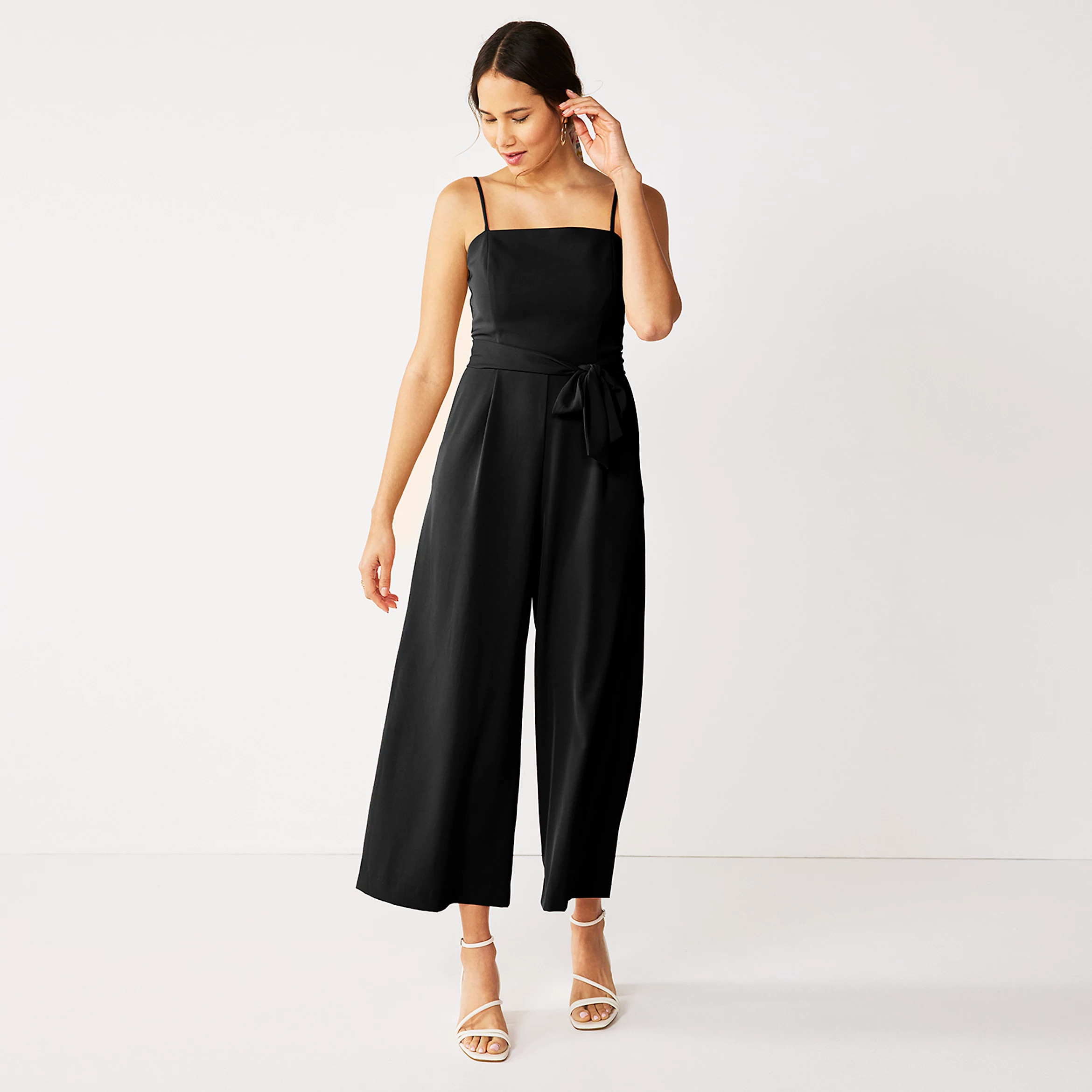 Women's Nine West Wide-Leg Crop Jumpsuit | Kohl's