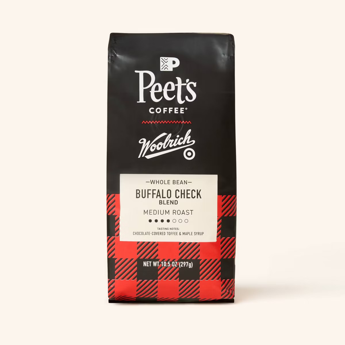 Peet's Coffee Buffalo Check Blend Medium Roast Whole Bean Coffee - 10.5oz - Woolrich x Target | Target